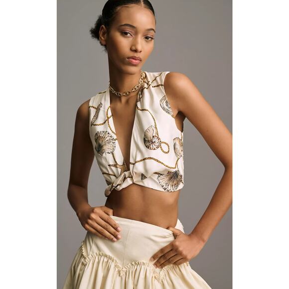 NWT BEC + BRIDGE Bayside Twist Crop Top - Size 8 - Picture 3 of 5